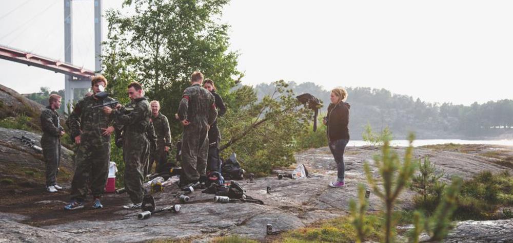 Paintball utanför Göteborg - På helt egen ö i skärgården