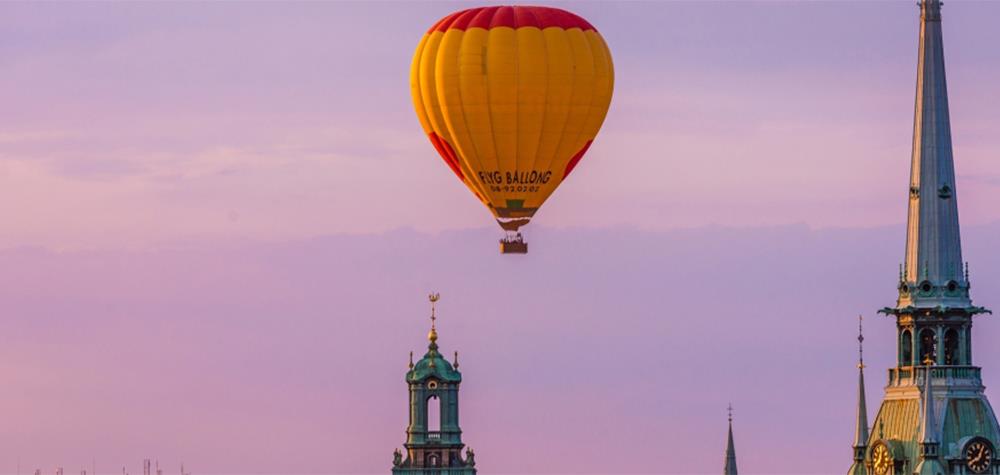 Flyg luftballong över Stockholm (2 pers)